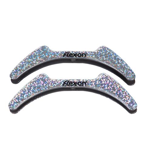 Wkładki magnetyczne do strzemion dorosłych Flex-on brokatowe srebrne