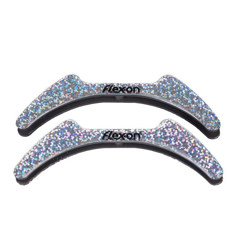 Wkładki magnetyczne do strzemion dorosłych Flex-on brokatowe srebrne