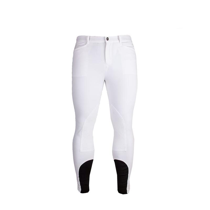 Bryczesy męskie Equiline Adam Grip białe