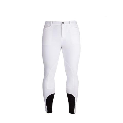 Bryczesy męskie Equiline Adam Grip białe