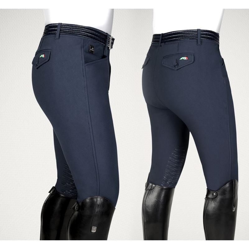 Bryczesy męskie Equiline Adam Grip granatowy