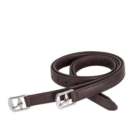 Puśliska skórzane Parkur 29mm przeszywane brązowe