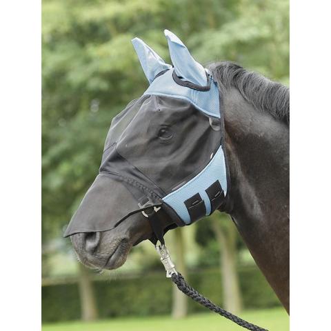 Maska siatkowa Busse Fly Cover Pro czarno-niebieski