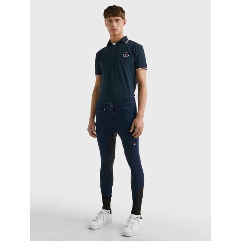 Bryczesy męskie Tommy Hilfiger Equestrian Indigo, jeansowy