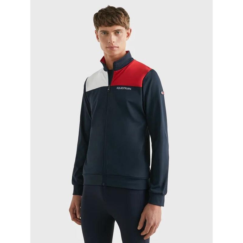 Bluza męska Tommy Hilfiger Equestrian Performance Zip-Up Desert Sky, granatowa