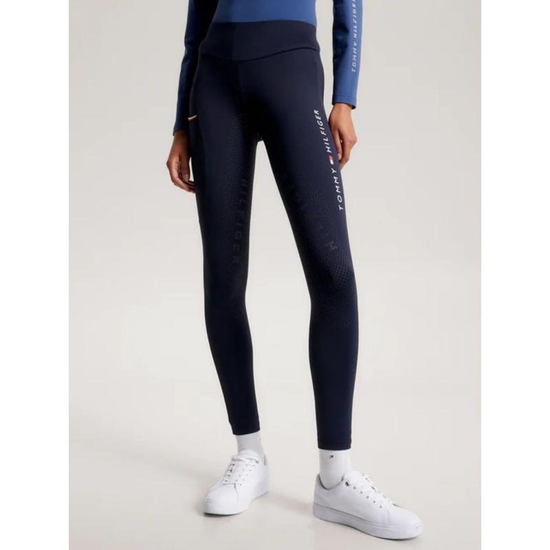 Legginsy damskie zimowe Tommy Hilfiger Equestrian Elmira Desert Sky, granatowe 2025
