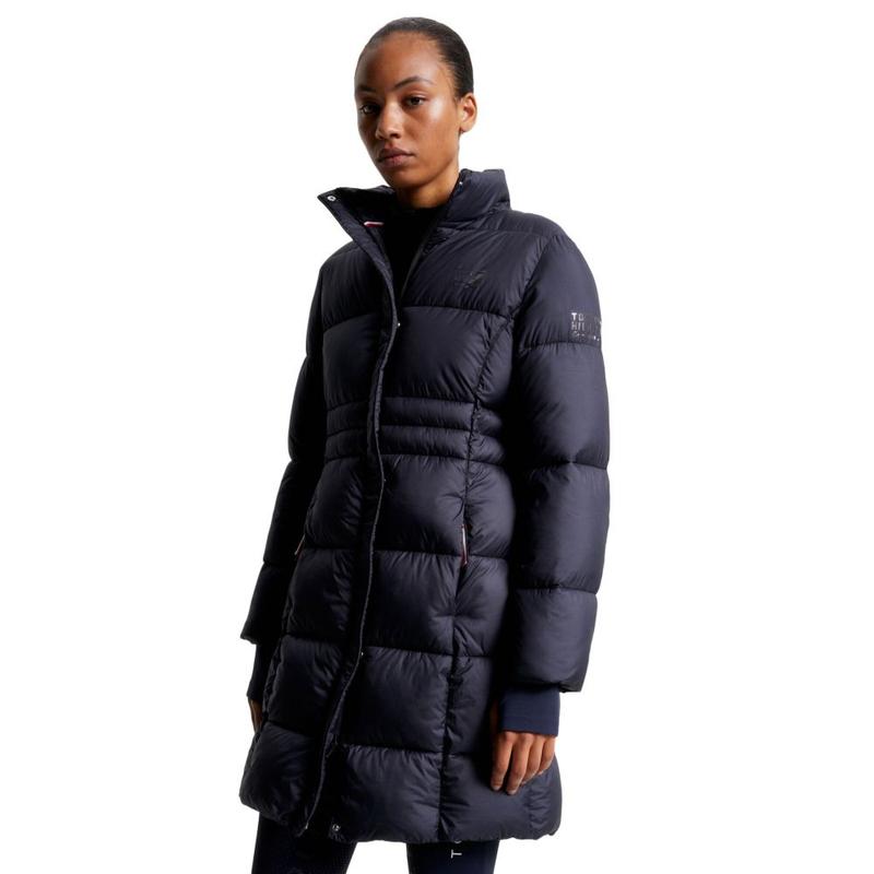 Płaszcz zimowy damski Tommy Hilfiger Equestrian Desert Sky, granatowy