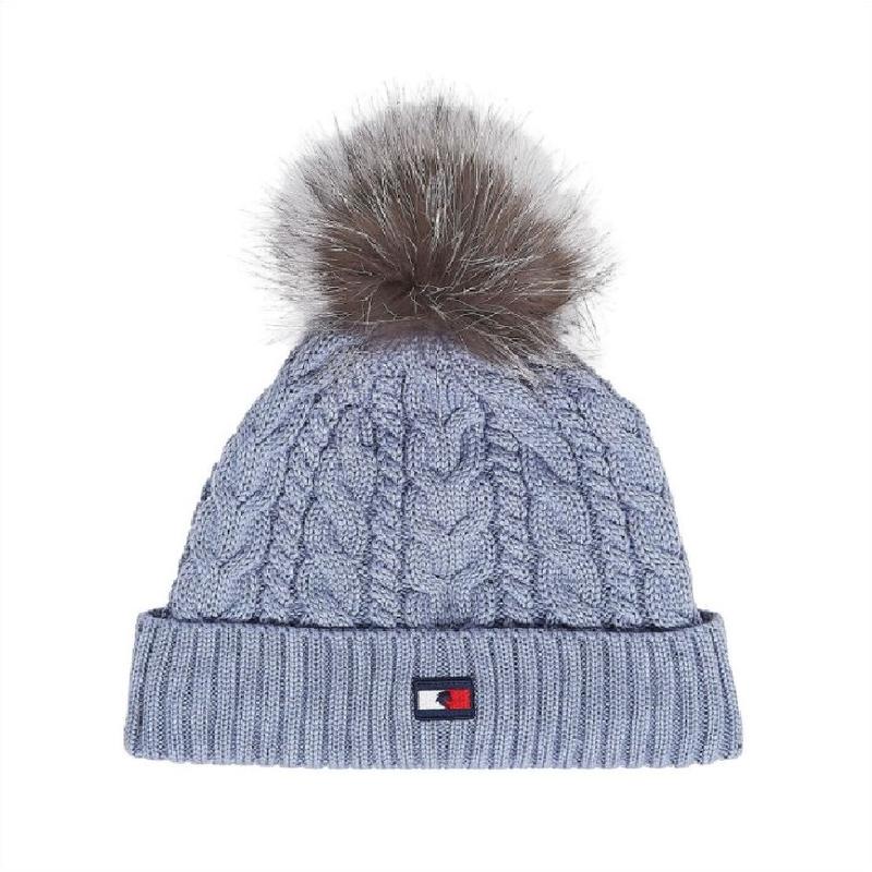 Czapka zimowa Tommy Hilfiger Equestrian Monstone, stalowoniebieska