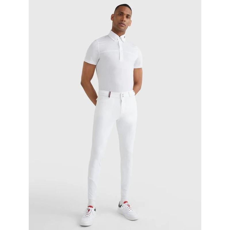 Bryczesy męskie Tommy Hilfiger Equestrian Performence lej kolanowy silikonowy Optic White, białe