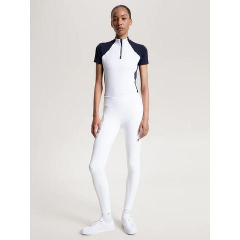 Legginsy damskie Tommy Hilfiger Equestrian Elmira White, białe 2025