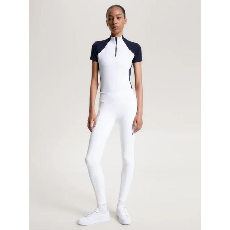 Legginsy damskie Tommy Hilfiger Equestrian Elmira White, białe 2025