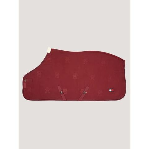 Derka polarowa Tommy Hilfiger Equestrian Oxford Rouge, bordowa