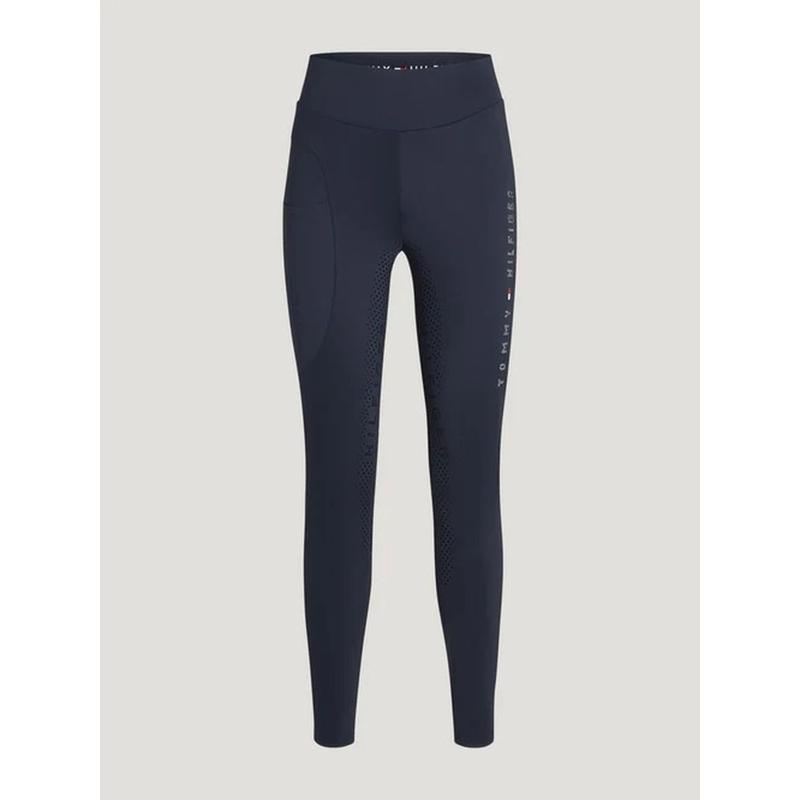 Legginsy damskie Tommy Hilfiger Equestrian Elmira Desert Sky, granatowe