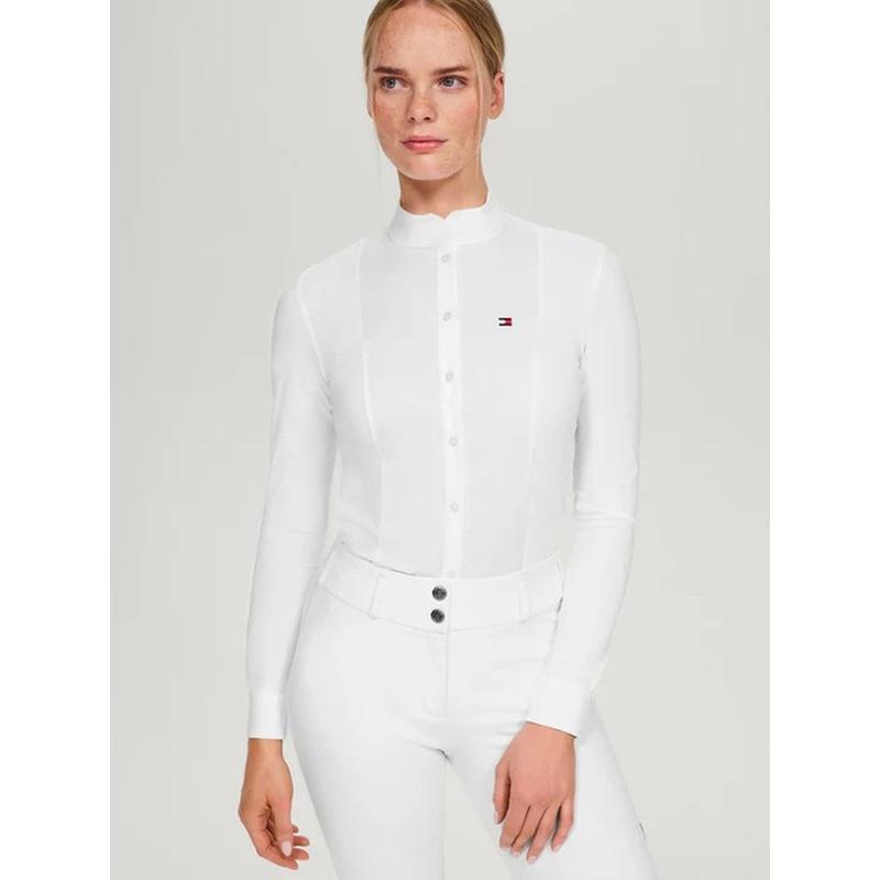Koszula konkursowa damska Tommy Hilfiger Equestrian Optic White, biała 2025