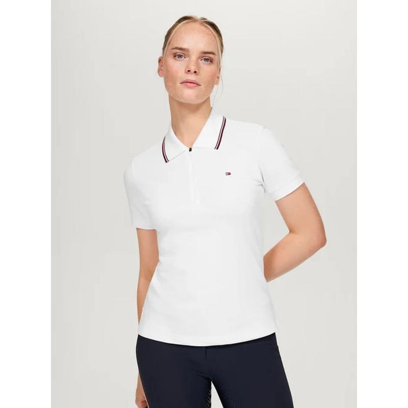 Koszulka polo damska Tommy Hilfiger Equestrian CamdenWhite, biała 2025