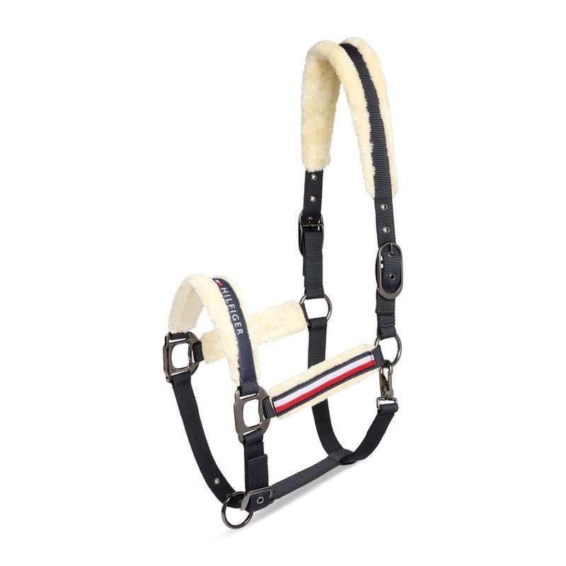 Kantar z futerkiem Tommy Hilfiger Equestrian Kennedy Desert Sky, granatowy