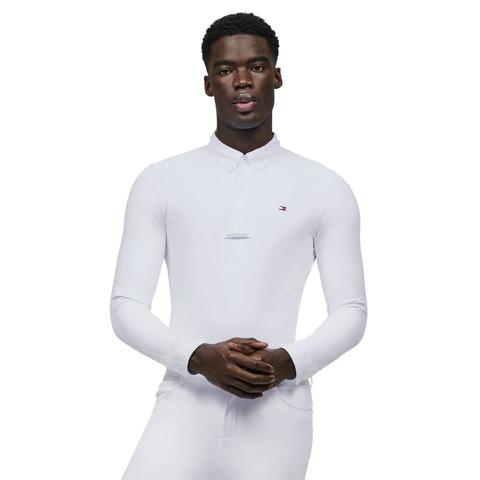 Koszula konkursowa męska Tommy Hilfiger Equestrian Eaton Optic White, biała 2025
