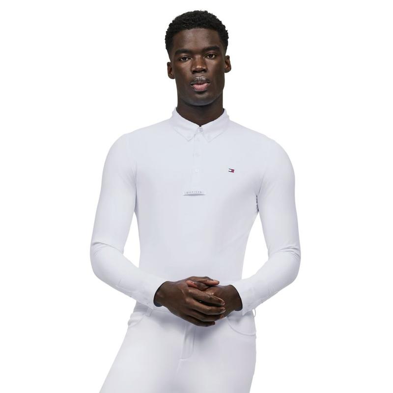 Koszula konkursowa męska Tommy Hilfiger Equestrian Eaton Optic White, biała 2025