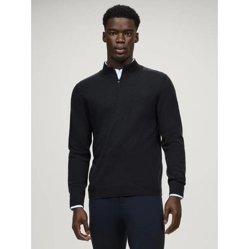 Sweter męski Tommy Hilfiger Equestrian Oakfield 1/4 zip Desert Sky, granatowy 2025