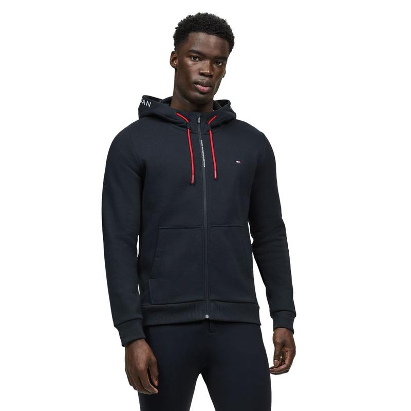 Bluza unisex z kapturem Tommy Hilfiger Equestrian Union Zip-Up Desert Sky, granatowa 2025