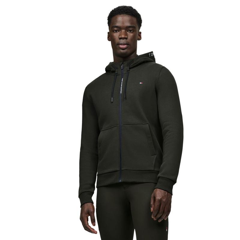 Bluza unisex z kapturem Tommy Hilfiger Equestrian Union Zip-Up Pine, khaki 2025