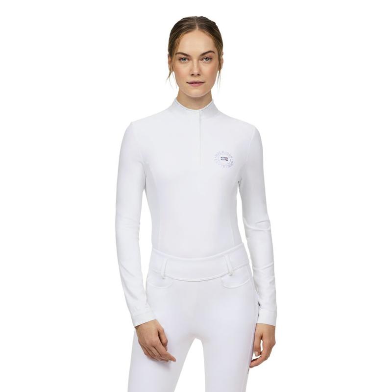 Bluzka konkursowa damska Tommy Hilfiger Equestrian Taylor Optic White, biała 2025