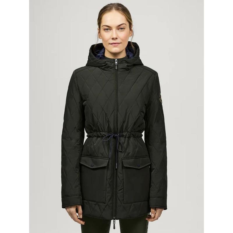 Płaszcz damski z kapturem Tommy Hilfiger Equestrian Forest Pine, khaki 2025