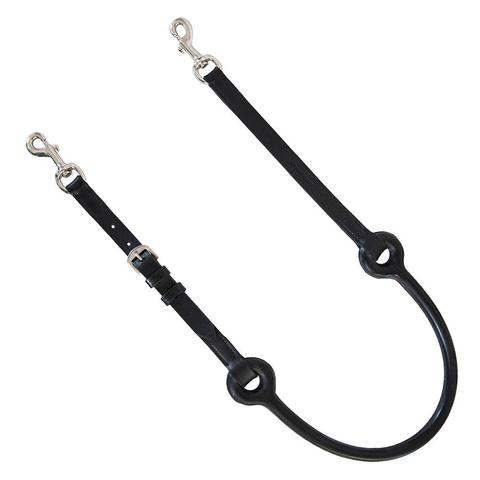 Wypinacze Parkur skórzane z długimi gumami czarne