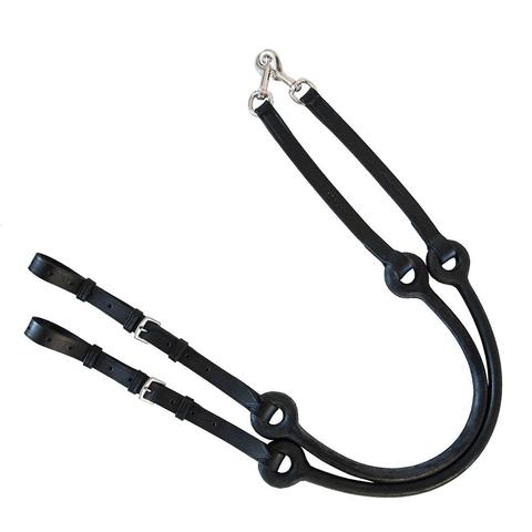 Wypinacze Parkur skórzane z długimi gumami czarne