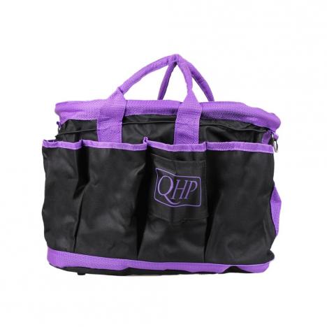 Torba na akcesoria QHP Black-purple, czarno-fioletowa