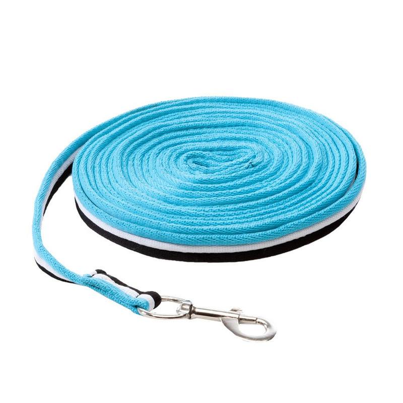 Lonża Kavalkade czarno-biało-turkusowa