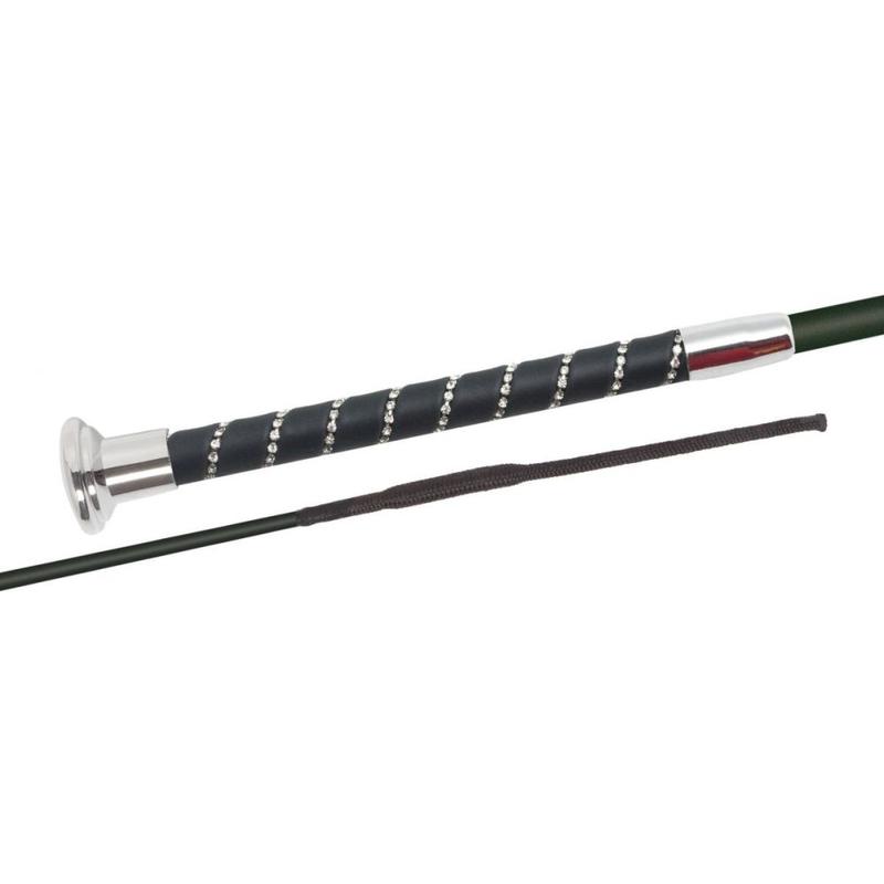 Palcat ujeżdżeniowy Fleck Silk Touch Crystal czarny-srebrny