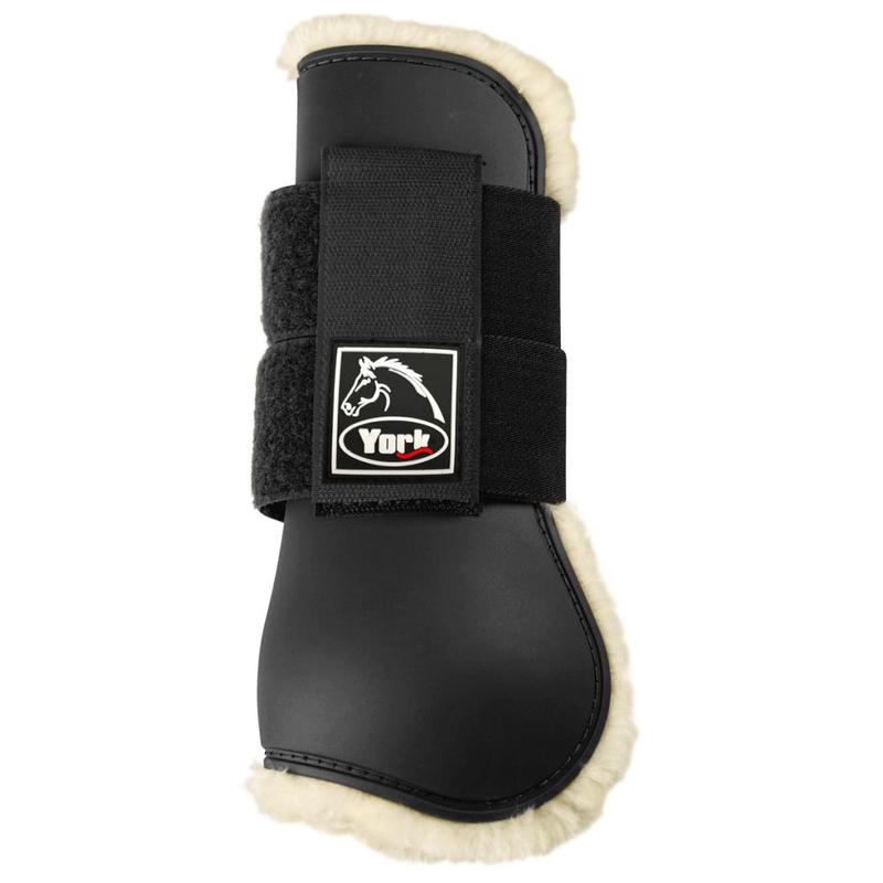 Ochraniacze z futerkiem York Comfort przód czarne