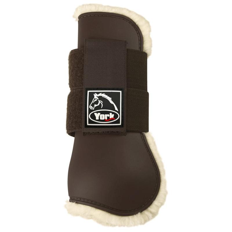 Ochraniacze z futerkiem York Comfort przód brązowe