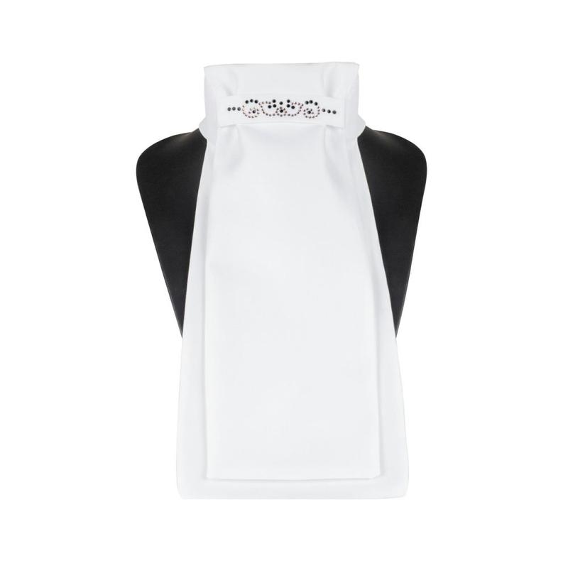 Plastron FP Andrea Chic biały z czarno-różowozłotymi kryształkami