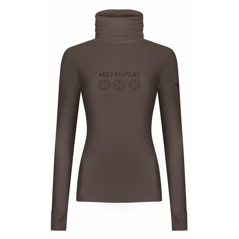 Golf damski termiczny FP Kora ciemnobeżowy