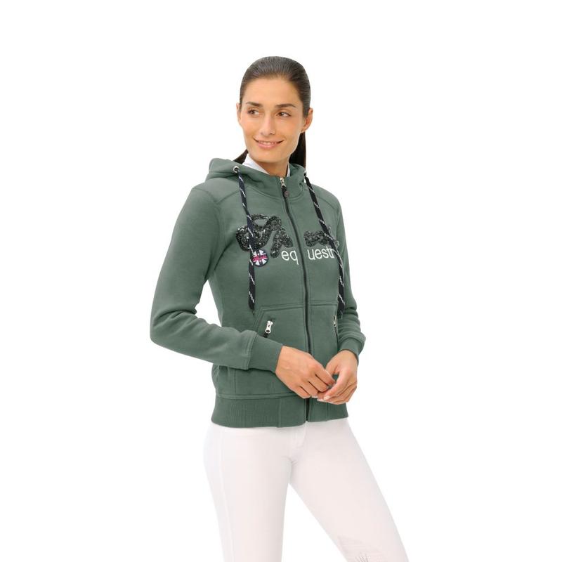 Bluza damska rozpinana Spooks Roxie Jacket Sequin Cool Green, khaki