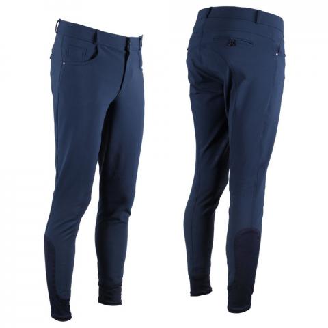 Bryczesy męskie QHP Boaz navy blue, granatowe