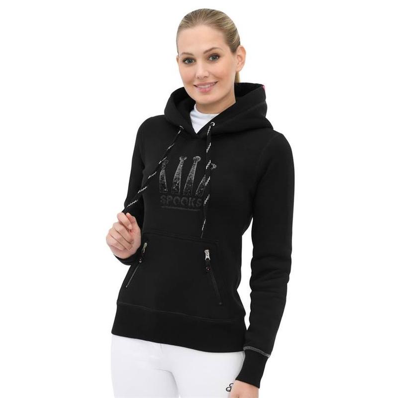 Bluza damska z kapturem Spooks Crown Sequin Hoody Black, czarna