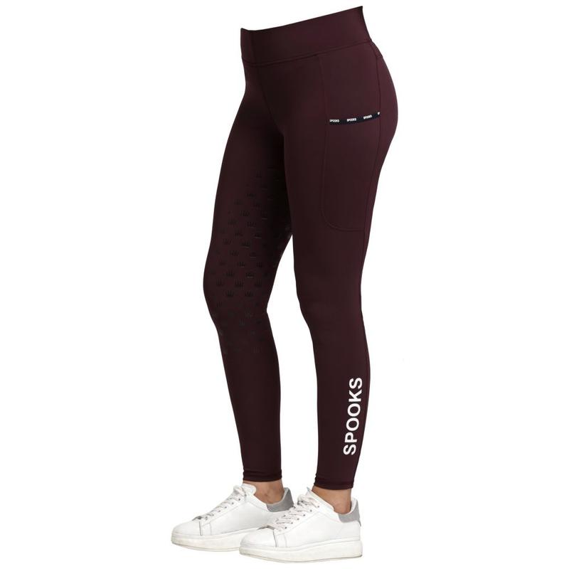 Legginsy damskie Spooks Emalia Full Grip Plum, fioletowe
