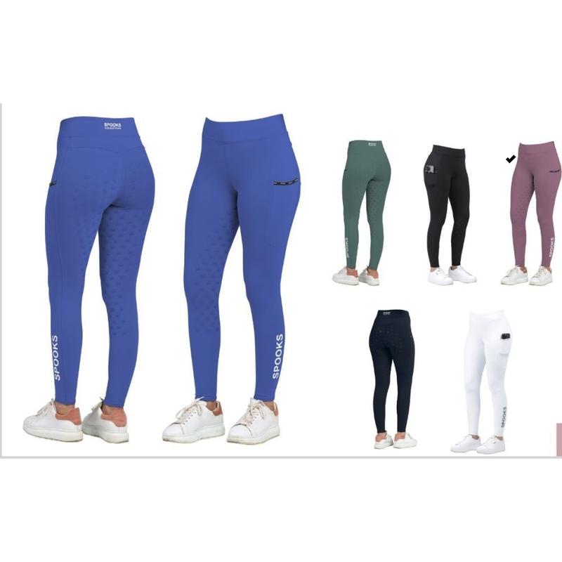 Legginsy damskie Spooks Emalia Full Grip Mauwe Orchid, jasnoróżowe