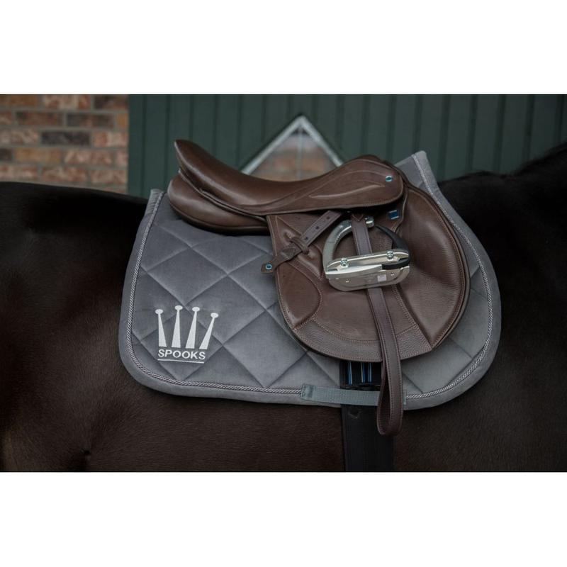 Czaprak Spooks Pad Crown Velvet Grey, szary