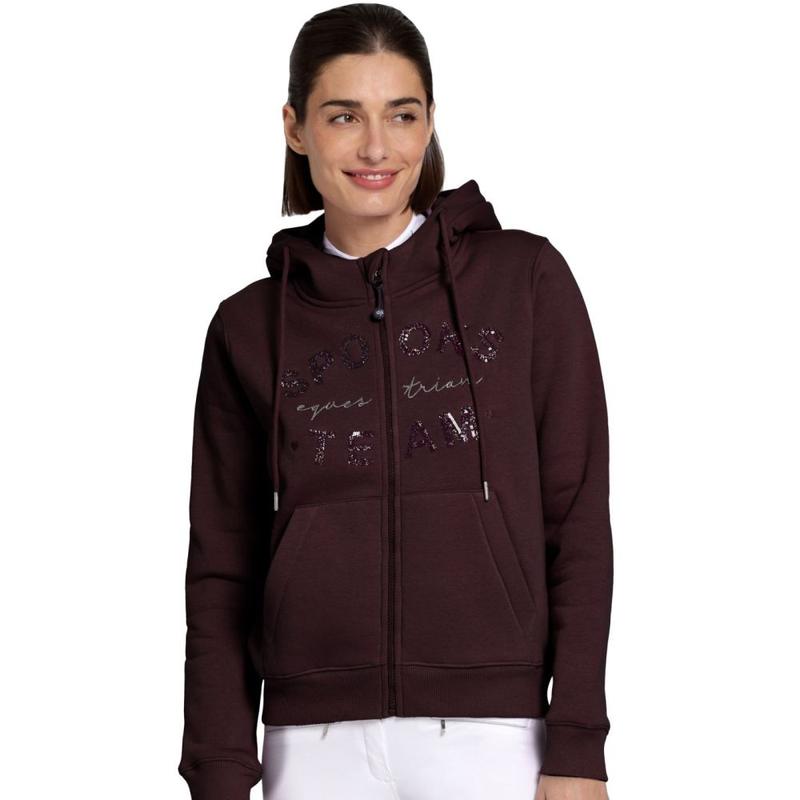 Bluza damska z kapturem rozpinana Spooks Tildah Sweat Jacket Plum, śliwkowa