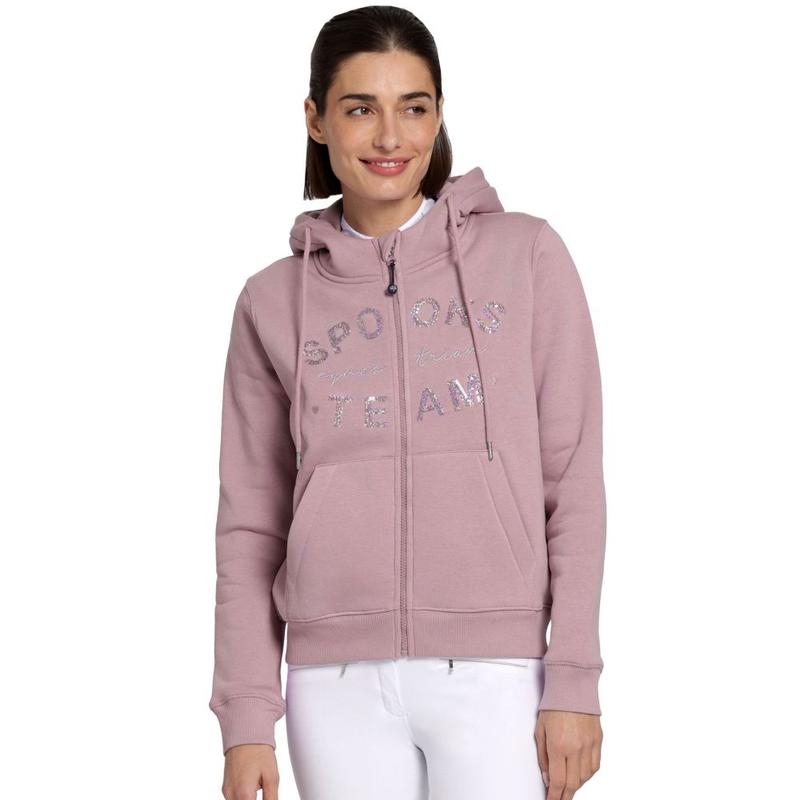 Bluza damska z kapturem rozpinana Spooks Tildah Sweat Jacket Undercover Rose, jasnoróżowa