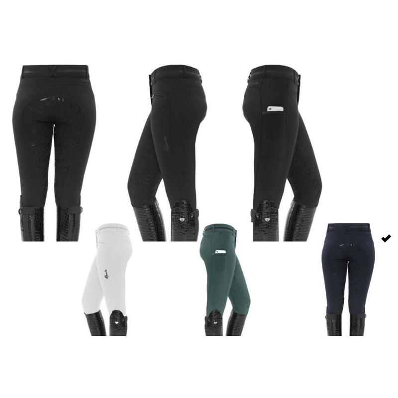 Bryczesy damskie Spooks Laurah Full Grip Navy, granatowe