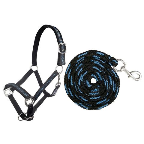 Kantar z uwiązem HKM Gwiazdki czarno-granatowy