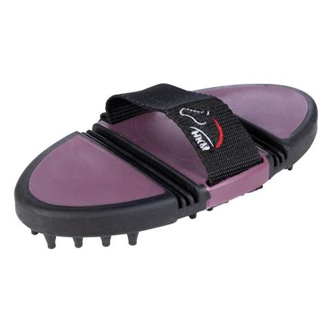 Zgrzebło owalne gumowe HKM liliowe