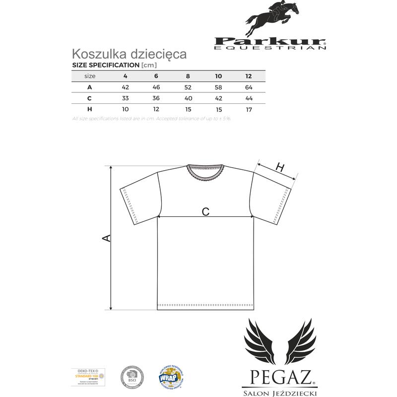 Koszulka dziecięca Parkur Pegaz czerwona
