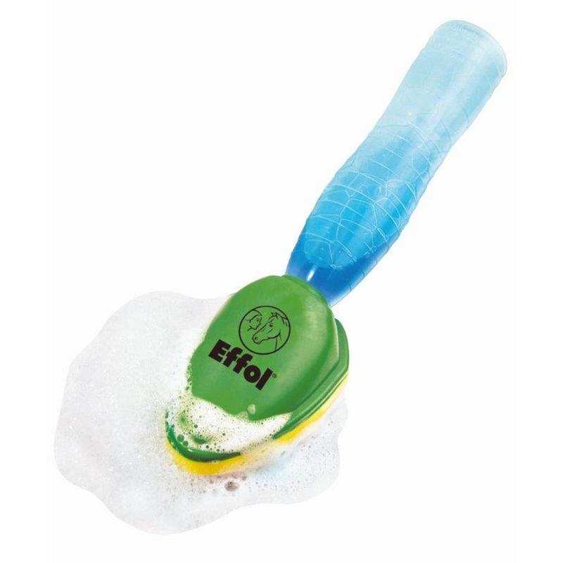 Szczotka z dozownikiem na szampon Effol Shampoo Friend zielona