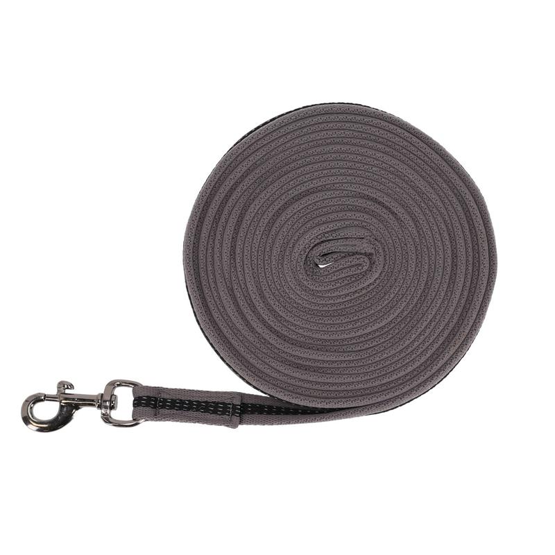 Lonża QHP Grey reflective, szara